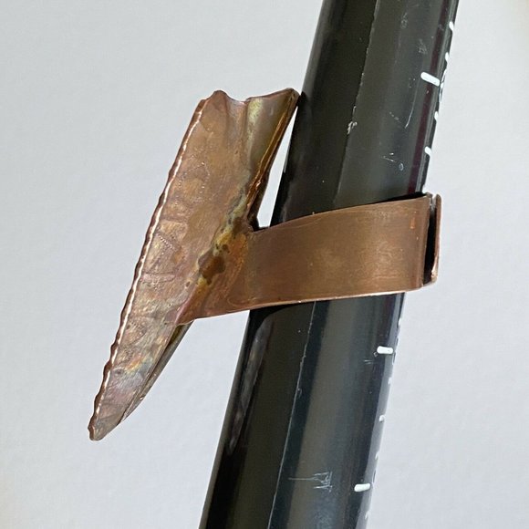 Don Dietz Organic Copper Leaf Handmade Unisex Mens Womens Ring Size 7-9 - Picture 7 of 7